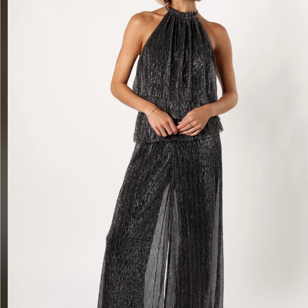 Petal & Pup Black and Silver Jumpsuit